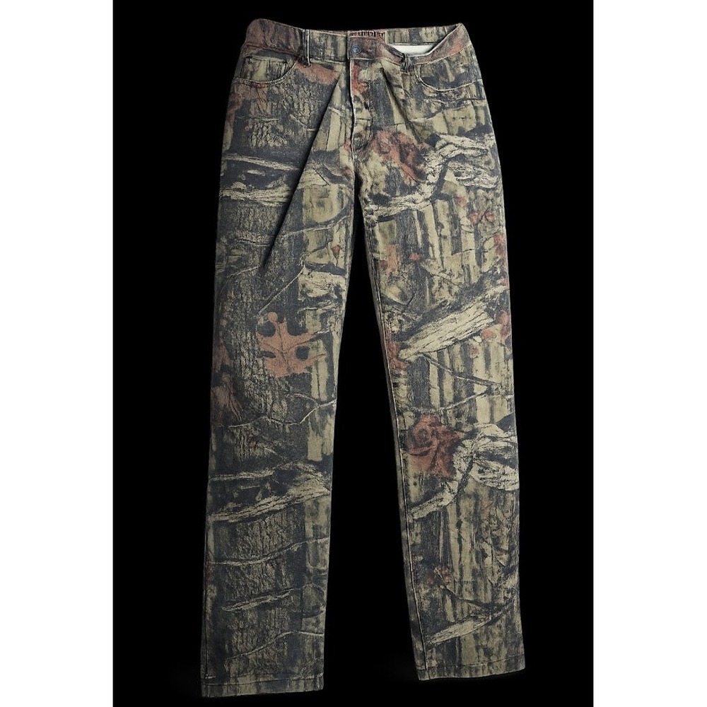 Braided Rivet Mens Mossy Oak Break-Up Infinity Camo Denim Jeans 36x32 Camouflage